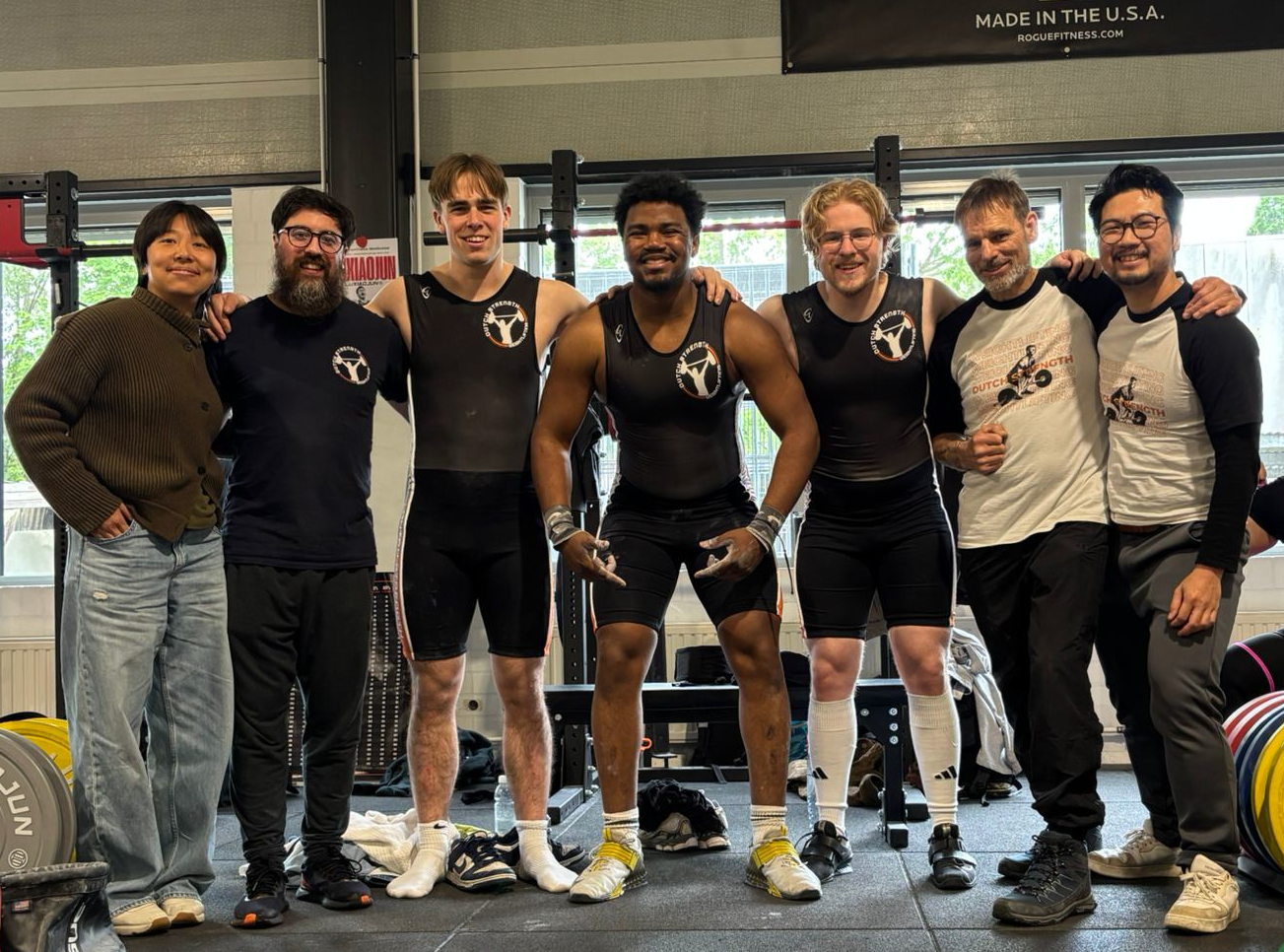 Dutch Strength team na een weightlifting wedstrijd