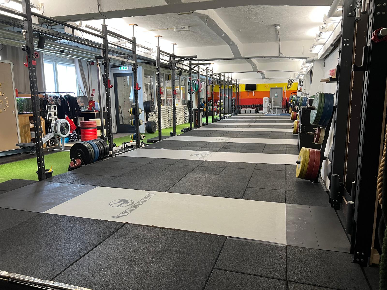 Dutch Strength gym with platforms and equipment