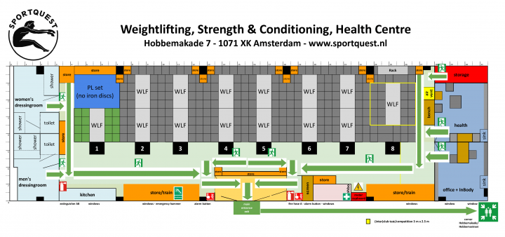 Plattegrond Sportquest / Dutch Strength